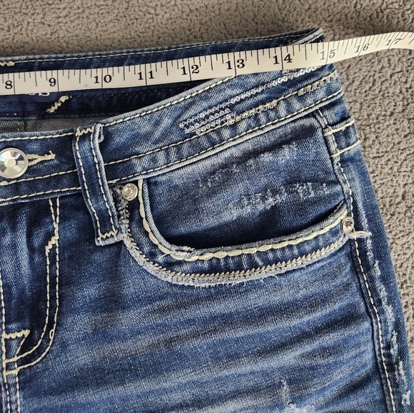 Vigoss Jeans Womens 4 Slim Boots Medium Wash - Picture 13 of 16